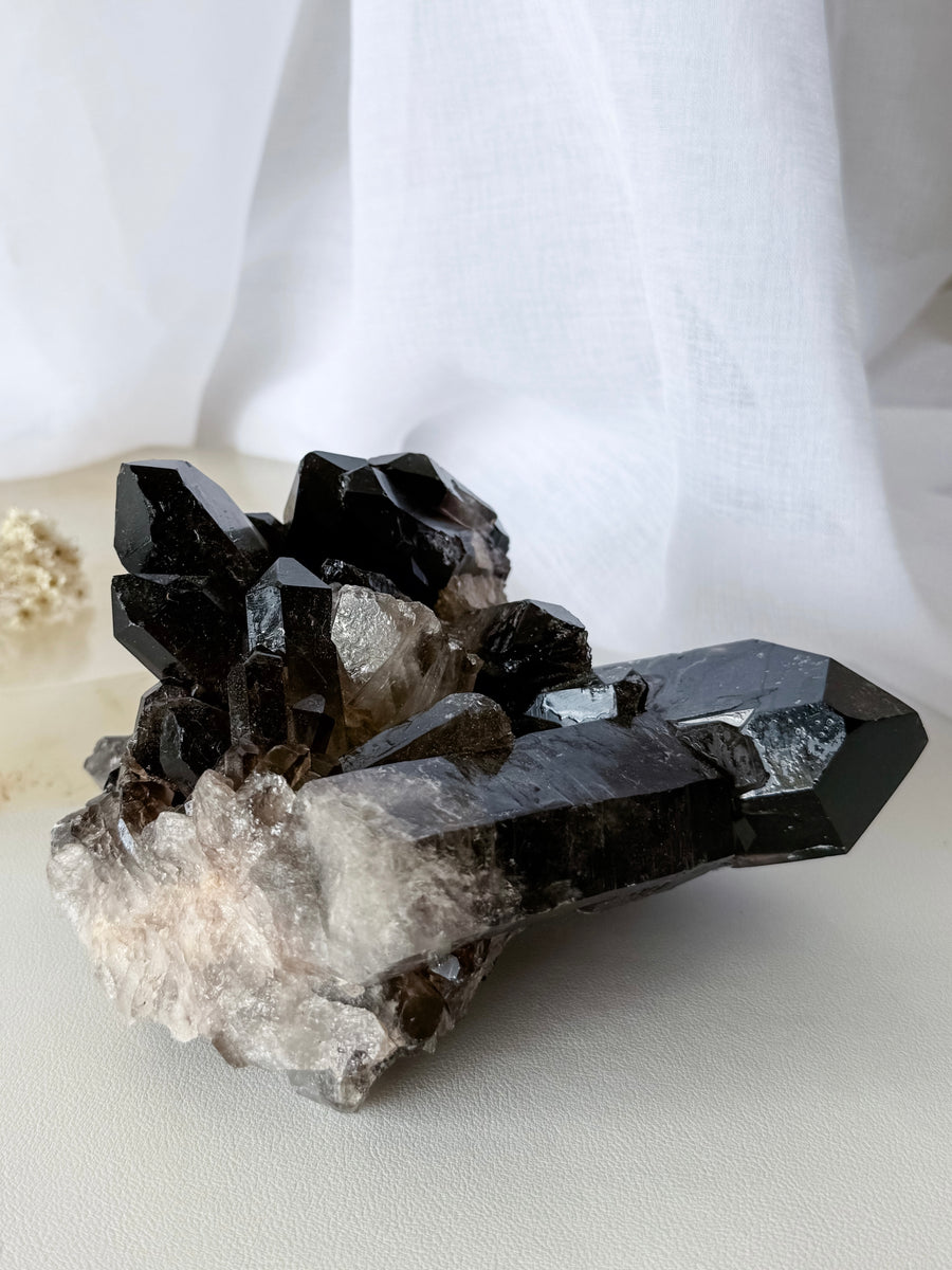 smoky quartz cluster 01