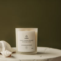 zodiac series - crystal infused candle - libra