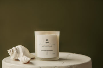 zodiac series - crystal infused candle - libra