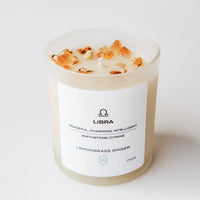 zodiac series - crystal infused candle - libra