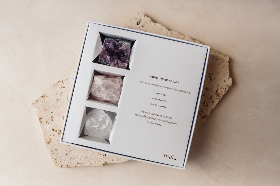 love crystal gift set