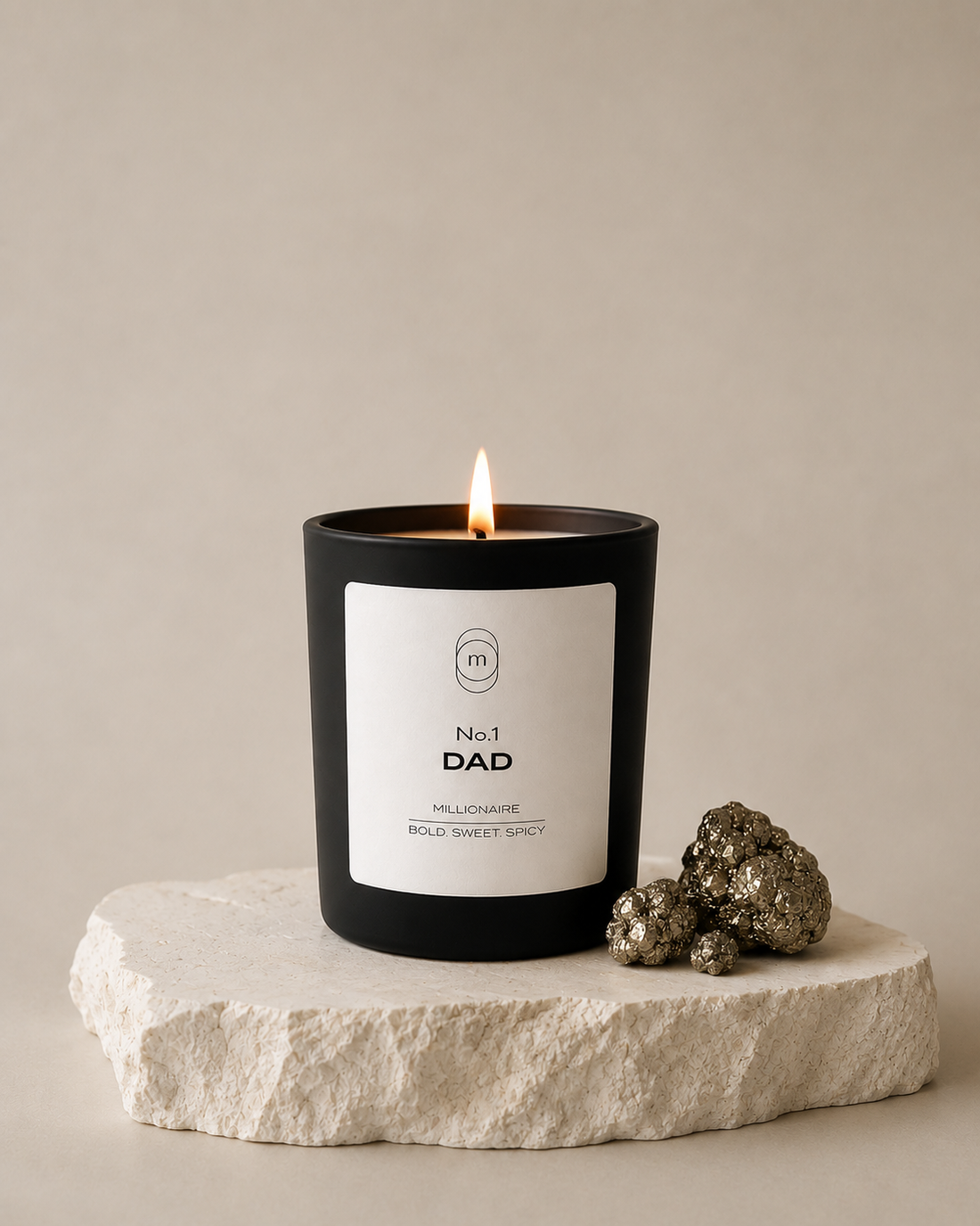 Crystal infused No.1 Dad candle