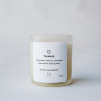 zodiac series - crystal infused candle - taurus