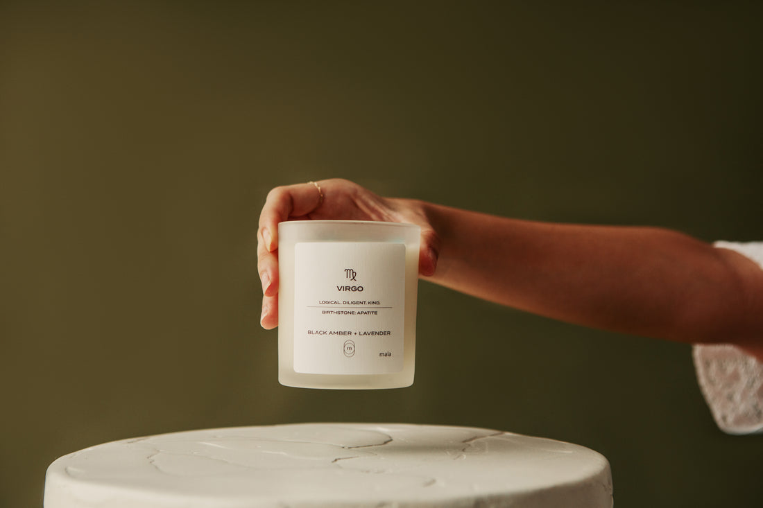 zodiac series - crystal infused candle - virgo