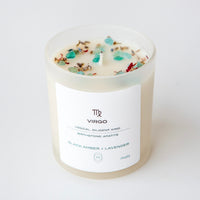 zodiac series - crystal infused candle - virgo