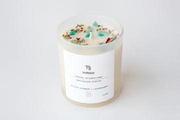 zodiac series - crystal infused candle - virgo