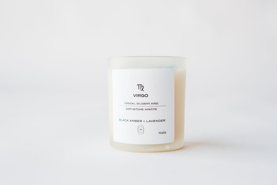 zodiac series - crystal infused candle - virgo