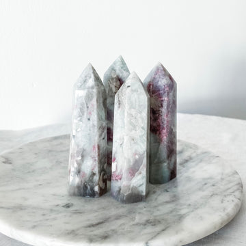 pink tourmaline point